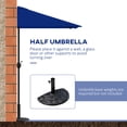 thumbnail image 4 of Outsunny Parasol Demi-Parasol Extérieur de Balcon 8 Pi Bleu Foncé, 4 of 10