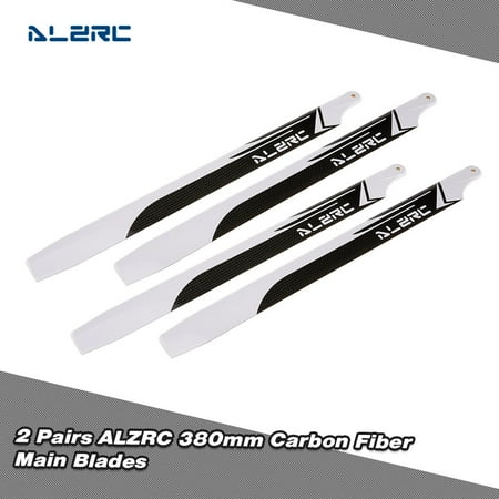 2 Pairs ALZRC 380mm Carbon Fiber Main for Devil 380 FAST 470L RC Helicopter