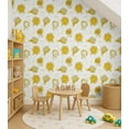 thumbnail image 4 of S4Sassy Cartoon Lion Wallpaper - Yellow Wall Covering, 25" X 60" Self-Adhesive Textured Vinyl Wallpaper, Wallwrap, Easy Diy Wall Covering For Kids Bedroom, Kids Room Decor, Playroom, 4 of 8