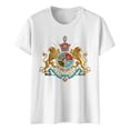 thumbnail image 2 of Ounisa Womens Short Sleeve T Shirts Crew Neck All Over Print Casual Soft Comfy Loose Fit Spring Summer Basic Daily Wear Tops S-3XL, 2 of 5
