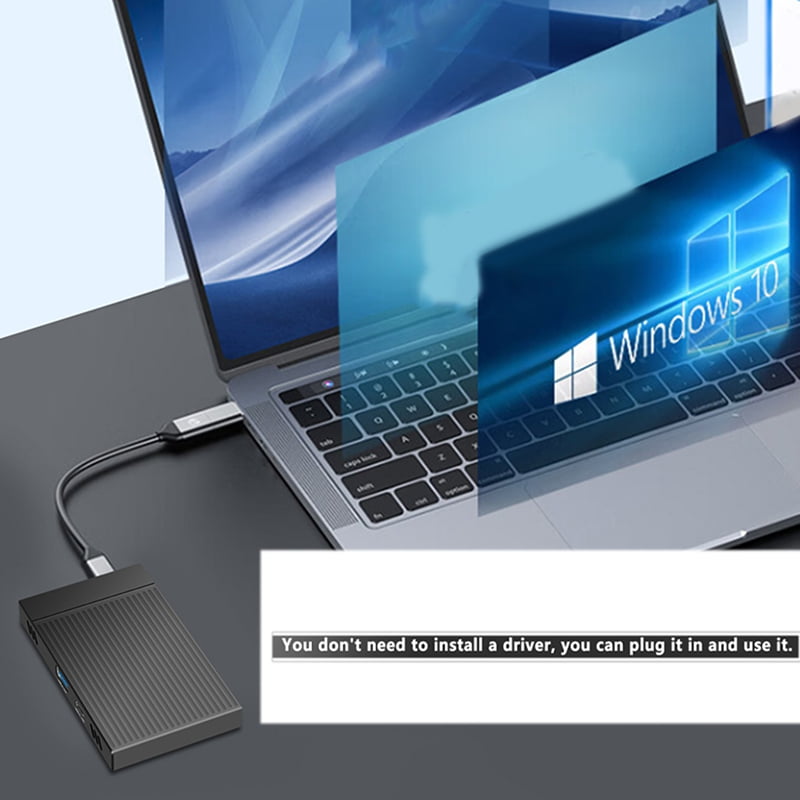M.2 NVMe SSD Docking Station 10Gbps, Dual-Bay Aluminum Hard Drive Case for PC and Laptop
