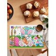 thumbnail image 2 of Easter Gnomes Placemats Set of 6,Washable Woven Burlap Cloth Fabric Placemat for Square/Rectangle/Round/Oval Dining Table,Easy Clean Place Mats for Toddlers,Kids Easter Eggs Carrots Colored Boho Dots, 2 of 6