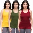 thumbnail image 2 of Different Touch Women's Ribbed Square Cut Tank Tops, 2 of 4