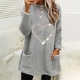 thumbnail image 2 of Aboser Womens Fuzzy Sherpa Pullover Thick Warm Double Fleece Sweatshirts Trendy Heart Print Loungewear Loose Long Sleeve Shirts with Pockets Fall Winter 2026 Y2k Sweatshirt, 2 of 5