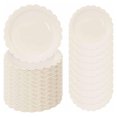 thumbnail image 1 of 50 platos de papel festoneado marfil de 7 pulgadas desechables de marfil festoneado para boda, baby shower, suministros de fiesta de cumpleaños, plato de postre desechable, 1 of 4
