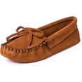 thumbnail image 3 of Minnetonka Women's Kilty Suede Soft Leather Sole Moccasin, Brown,6 M US, 3 of 4