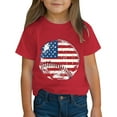 thumbnail image 4 of BRGZLK American Flag Patriotic T-Shirt For Toddler Kids 4Th Of July Letter Printed Shirt Boys Girls Cute Round Neck Soft Short Sleeve Cotton Tee Red 3-4 Years, 4 of 6