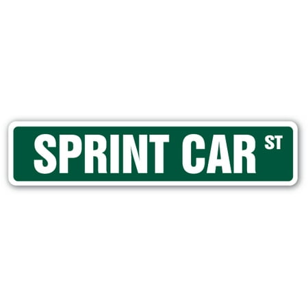SPRINT CAR Street Sign short track race racing helmets | Indoor/Outdoor |  18
