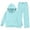 Blue*, variant on RUTAYY Girls 2 Piece Casual Outfit Long Sleeve Solid Color Hooded Tops Elastic Waist Wide Leg Pants Kids Daily Playwear Coffee