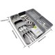 thumbnail image 2 of Cajón de cocina Organizador de cubiertos Bandeja multifunción grande para ahorrar espacio para cubiertos Cubiertos, 2 of 7