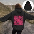 thumbnail image 2 of COMVALUE Cute Hoodies Women Teen Girls Y2k Preppy Floral Graphic Sweatshirt Embroidered Oversized Hooded Sweater Streetwear (Black, L), 2 of 7