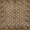 thumbnail image 1 of Ahgly Company Machine Washable Indoor Square Abstract Dark Sienna Brown Area Rugs, 4' Square, 1 of 7