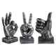 thumbnail image 2 of Accesorios para Encimeras de Cocina Soledad escultura de escritorio 3 de Resina Gestos de Mano Plata, 2 of 5