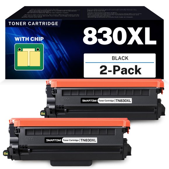 Cartucho de tóner SMARTOMI TN830XL negro, paquete de 2 unidades para Brother
