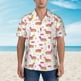 thumbnail image 4 of Balery Dachshund Dog Puppy Print Men's Hawaiian Shirts Short Sleeve Beach Shirt Relaxed Fit Vacation Button Down Shirts-XX-Large, 4 of 9
