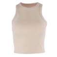 thumbnail image 2 of Kmbangi Women's Summer Slim Knit Tank Tops, Solid Color Sleeveless Round Neck Ribbed Crop Tops Causal Streetwear, 2 of 9