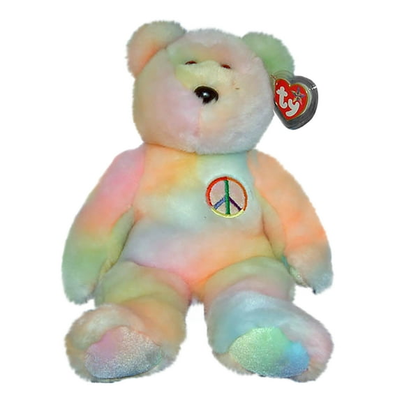 Ty Buddy: Peace the Pastel Bear | Stuffed Animal | MWMT's