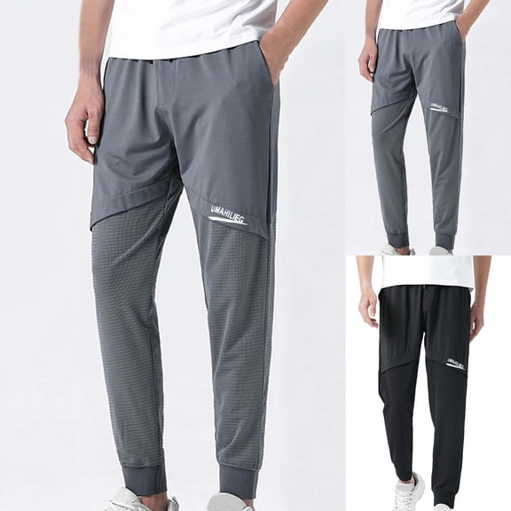 KeShDi Mens Workout Pants Men’S Sweatpants Men Fashion Casual Comfy Solid Pocket Bandage Drawstring Pants Black 5X