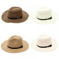 thumbnail image 4 of Men Wide Brim Straw Foldable Roll up Hat Summer Beach Sun Hat Big Hat (Size:Fit for 20.5"-22"), 4 of 8