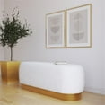 thumbnail image 7 of Pemberly Row Modern Bench in Champagne Gold and Ivory Boucle, 7 of 7