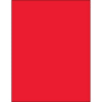 Box Partners LL185RD 8.5 x 11 in. Fluorescent Red Rectangle Laser Labels - Pack of 100