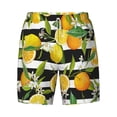 thumbnail image 4 of Lsque Mens Swim Trunks Orange and Lemon Pattern - Bathing Suit Compression Liner - Beach Swim Shorts Swimwear - (S-3XL) - Stretch Quick Dry -XX-Large, 4 of 9