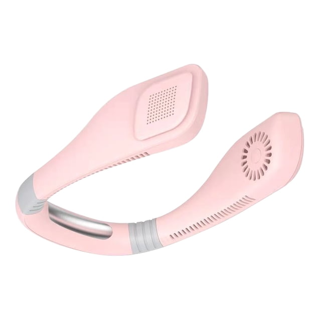 Bewildely Ventilador para colgar en el cuello - Aficionados a los deportes portátiles con manos libres para el cuello Electrodomésticos rosado Bewildely HA006284-03B