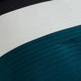 thumbnail image 6 of Chezmoi Collection Briar 7-Piece California King Bed in a Bag Comforter Set with Sheets - Lightweight Comforter Teal Black White Luxury Pleated Stripe Bedding Set for All Season, 6 of 9
