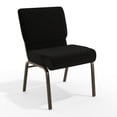 thumbnail image 3 of Flash Furniture 21''W Stacking Church Chair in Black Dot Patterned Fabric - Gold Vein Frame, 3 of 14