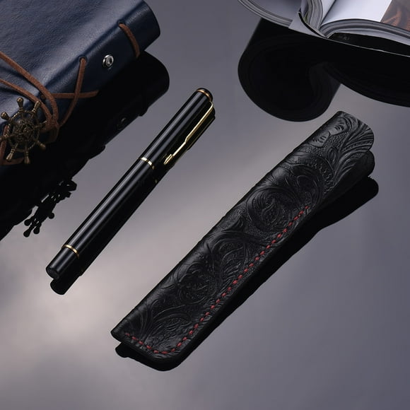 Tfixol Étui à Stylos en Cuir Fait Main Pochette Vintage pour Stylo Stylo à Bille 6.3 * 1.2 Pieds'