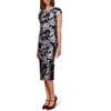 Eci-Metallic-Print Velvet Sheath Dress-Regular-10