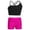 Black&Rose, variant on Zaldita Kids Girls 2 Piece Gymnastics Outfit Dance Crop Tank and Athletic Shorts Short Leggings Set Black 12