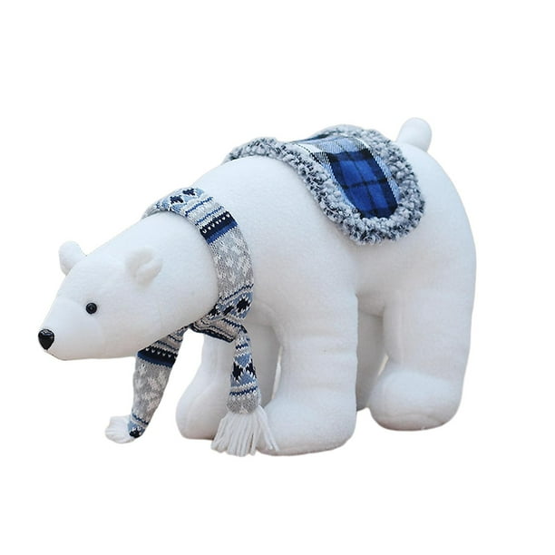 Adorno navideño de muñeca para escritorio, regalo de Navidad, adorno navideño para mesa. Oso