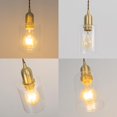 thumbnail image 2 of KAYYELAMP Slope Position Roof Track Light H-Type Adjusted Cord Vintage Pendant Lighting Brass Base Clear Glass Shade for Kitchen Dining Room (No Bulb, Track), 2 of 7
