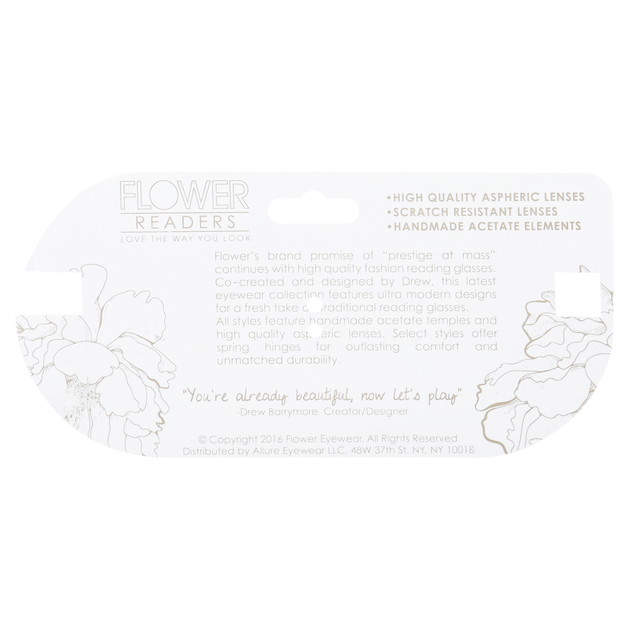 Flower by Drew Barrymore Georgie Blush Crystal 2.0 Reading Glasses