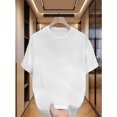 Men'S Casual Crew Neck T-Shirt, Polyester Knit Fabric with Slight ...