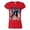 Red, variant on Freedoom Statue Of Liberty USA Flag Printed Lady Tee Shirt Color Black Small