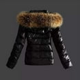 thumbnail image 3 of Uinagy Women's Lightweight Down Insulated Quilted Bubble Padded Hooded Jacket, 3 of 5