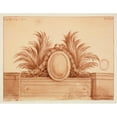 thumbnail image 2 of Auguste-Sébastien Bénard 24x20 Gold Ornate Framed and Double Matted Museum Art Print Titled - Ornamental Drawing for or According to the Decorative Coronation of a Door 54 Rue De Lille, 2 of 4