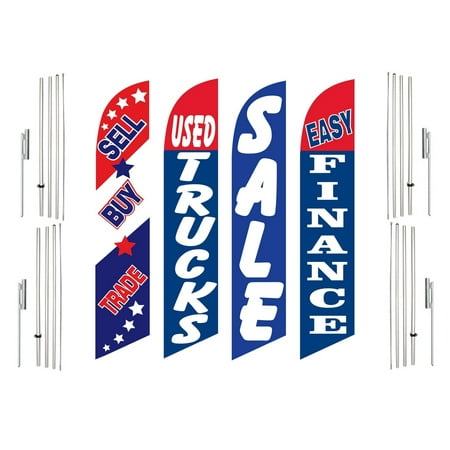 4 Swooper Flags With 4 Pole Kits Sell Buy Trade Used Trucks Sale Easy Finance