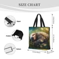 thumbnail image 3 of Rateoe Daisy Sleeping Sloth Print Lightweight Tote Bag for Women, Water-Resistant Shoulder Bag with Zipper, Spacious Casual Handbag for Work, School, Shopping, 3 of 7