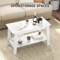 thumbnail image 4 of 31.5"  Rustic Coffee Table for Living Room, Rectangular Wooden Centre Table with Storage Shelf, Easy Assembly & Compact for Small Spaces, Flats, 4 of 7