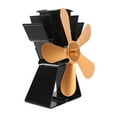thumbnail image 2 of 5 Blade Fireplace Fans Fan Heat Powered Heat Powered Base Heat Powered Stove Fan Thermoelectric Thermal Fan for Kerosene Stove Wood Stove(02), 2 of 8