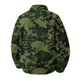 thumbnail image 6 of Havenx Mens Camo Corduroy Jacket Long Sleeve Button Down Shirt Jacket with Pockets Lapel Collar Camouflage Print Coat Casual Western Loose Fit Fall Winter Clothes,Green XL, 6 of 6