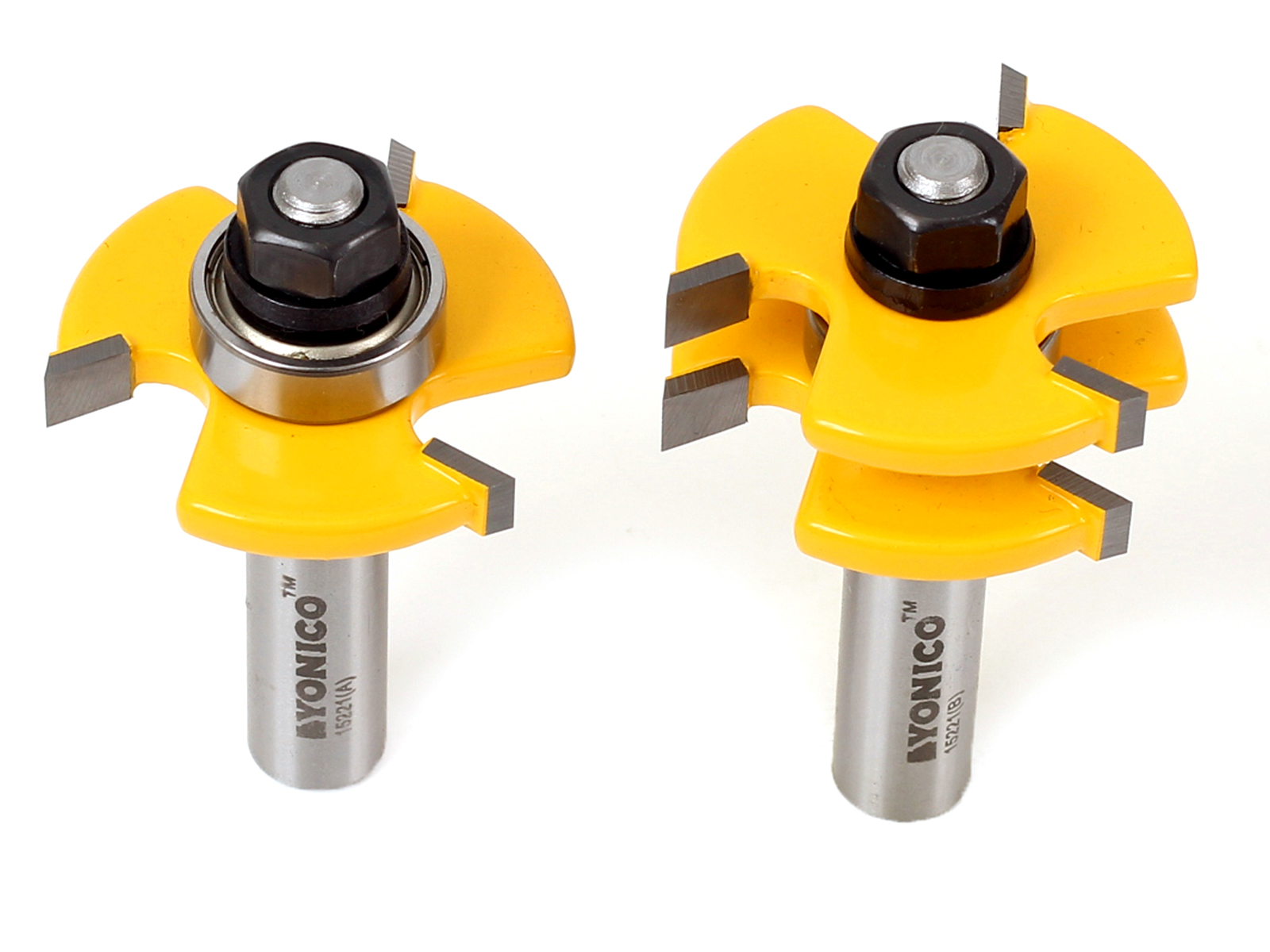 Yonico Yonico 15221 - Matched Tongue and Groove Router Bit Set 1/2" Shank
