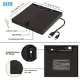 thumbnail image 3 of 7-in-1 USB 3.0 Portable Optical Drive, DVD/CD Burner for Windows Mac Laptop, No External Power Needed, 3 of 8