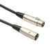 thumbnail image 4 of Adaptador XLR de 3 pines macho a XLR hembra, conectores metálicos, cable de micrófono de 1 m, 4 of 7
