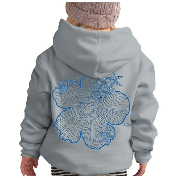 BOOMNY Girls Hoodie Long Sleeve Soft Sweatshirt Graphic Coconut Tree Hoody Kids Cute Pullovers Tops Cute Toddler Dailywear