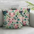 thumbnail image 3 of Leisuo Cute Pillow Cases Cushion Covers Cartoon Throw Pillow Covers Soft Decor Water Plant Throw Pillowcases Underwater World Pink Cushion Cases, 3 of 5