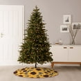 thumbnail image 6 of Sikiie Artistic Zebra Print Sunflower Nativity Christmas Tree Skirt, Jesus Christian Winter Holiday Tree Mat Decoration(30-48IN)36", 6 of 6